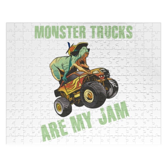Monster Trucks Are My Jam Vintage Retro Jigsaw Puzzles