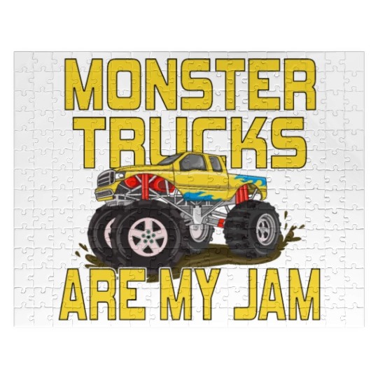 Monster Trucks Are My Jam Vintage Retro Jigsaw Puzzles