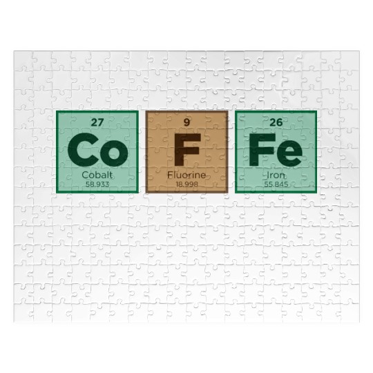 Periodic Table Coffee Color 4 Jigsaw Puzzles