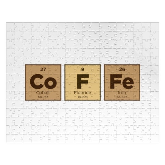 I Drink COFFEE Periodically Periodic Table Jigsaw Puzzles