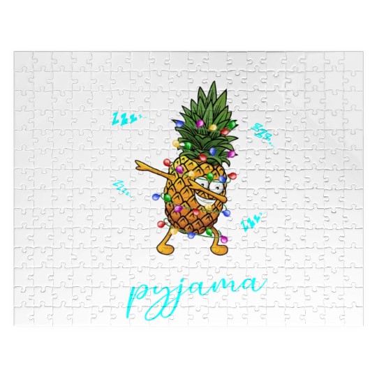 Winter Christmas Pyjama Pineapple Jigsaw Puzzles