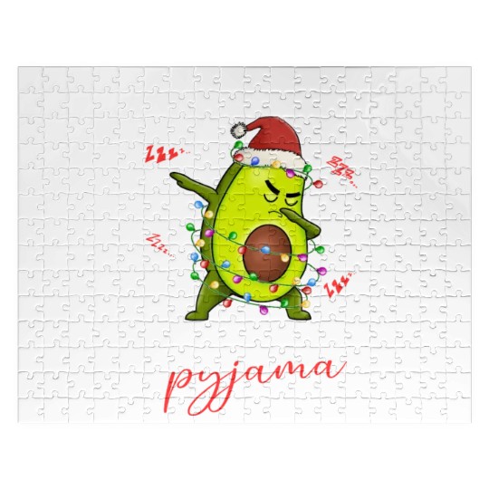 Winter Christmas Pyjama Avocado Jigsaw Puzzles