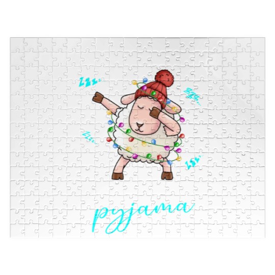 Winter Christmas Pyjama Sheep Jigsaw Puzzles