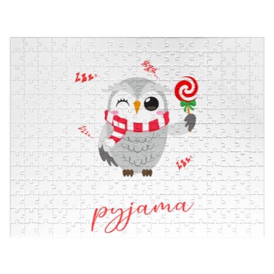 Winter Christmas Pyjama Owl Jigsaw Puzzles