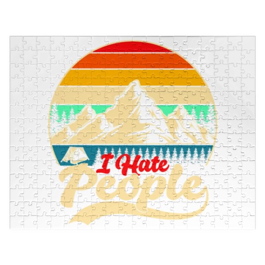 I Hate People Hiking Camping Jigsaw Puzzles