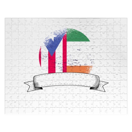 Puerto Rico Flag Ireland Grown Patriot Country Jigsaw Puzzles