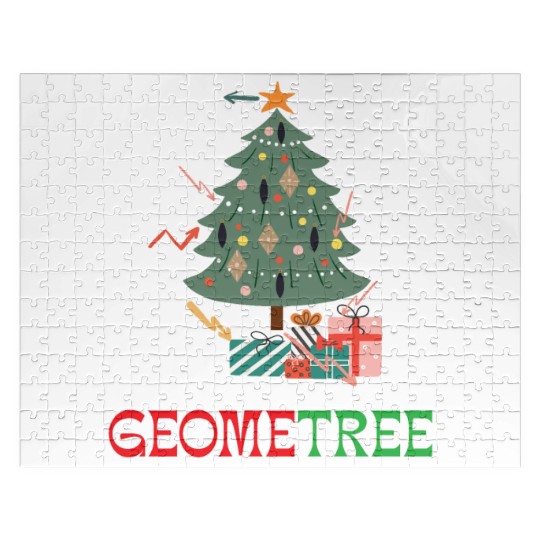 Oh Geometree Funny Christmas Tree Costume Students Jigsaw Puzzles