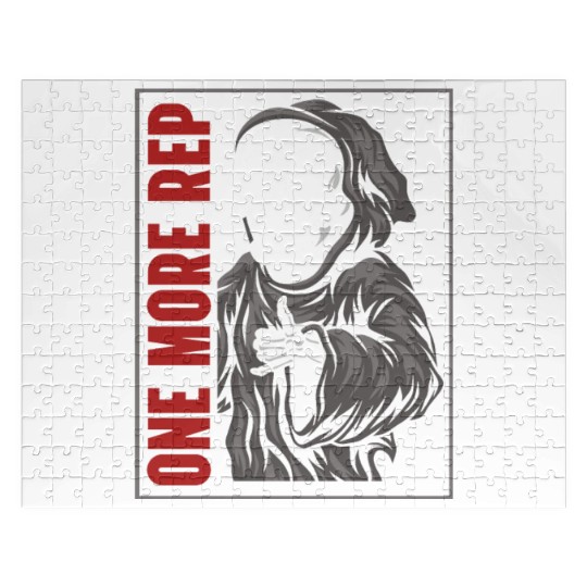 Weightlifting Grim Reaper Gym Workout Humor Jigsaw Puzzles