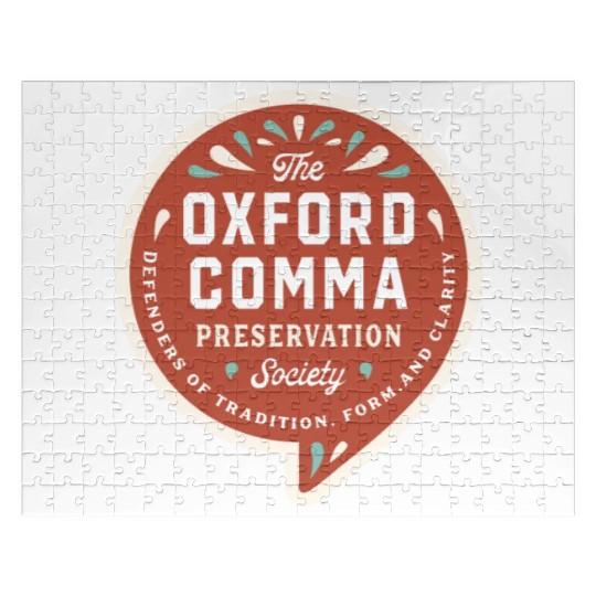 The Oxford Comma Preservation Society Jigsaw Puzzles