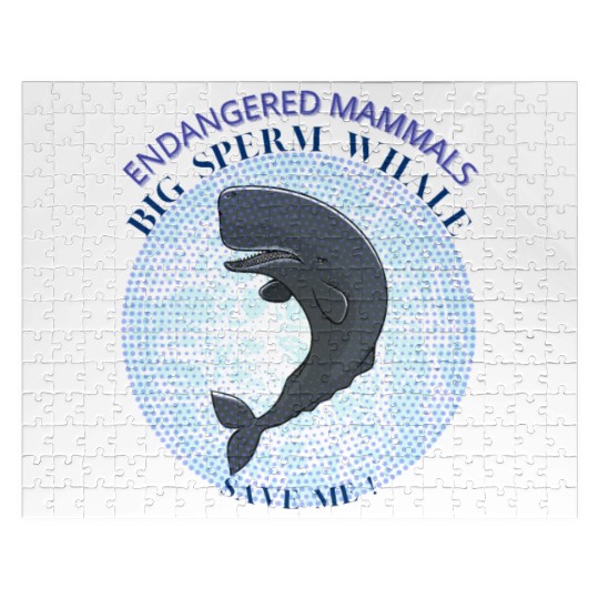 Mammals Endangered Big Sperm Whale Jigsaw Puzzles