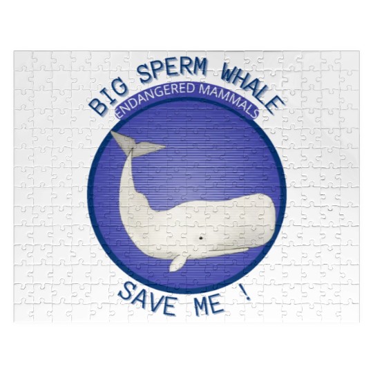 Mammals Endangered Big Sperm Whale Jigsaw Puzzles