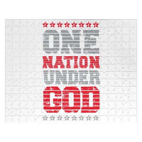 One Nation Under God USA American US America Jigsaw Puzzles