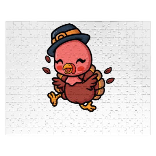 Thanksgiving Running Turkey Trot Squad Jigsaw Puzzles