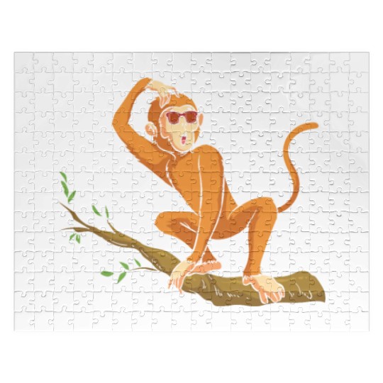 Funny Orangutan Monkey Chimpanzee Monkey - Funny M Jigsaw Puzzles