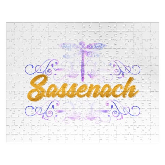 Sassenach Outlander Celtic Gaelic Dragonfly Jigsaw Puzzles