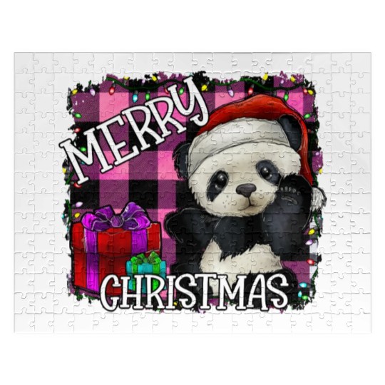 merry Christmas panda Jigsaw Puzzles
