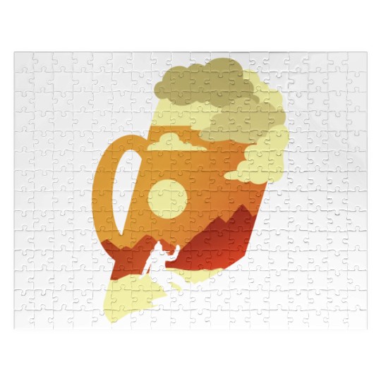 Apres Ski Beer Snowboarding Mountains Ski Jigsaw Puzzles