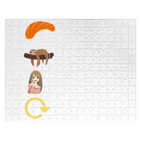 Eat Sleep Anime Repeat Jigsaw Puzzles, Anime Manga