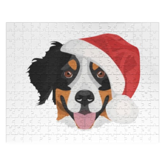 Bernese Mountain Dog Merry Christmas Jigsaw Puzzles