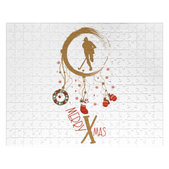 Winter dreamcatcher Christmas field hockey Jigsaw Puzzles