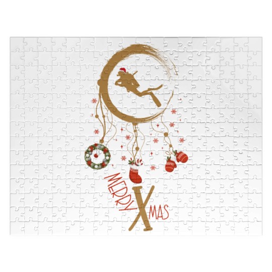 Winter dreamcatcher Christmas Diver Jigsaw Puzzles