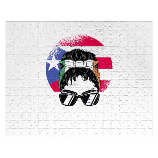 Puerto Rico Flag Ireland Grown Women Girl Jigsaw Puzzles