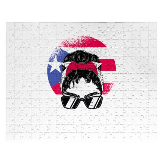 Puerto Rico Flag Japan Grown Women Girl Jigsaw Puzzles