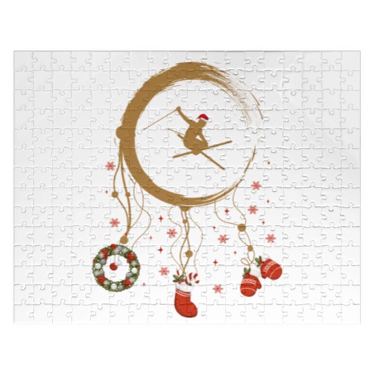 Winter dreamcatcher Christmas Skiing Jigsaw Puzzles