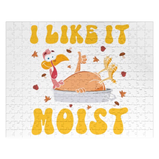I Like It Moist Gobble Outfit Turkey Day Jigsaw Puzzles