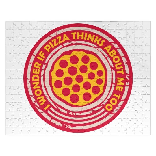 pizza thinks about me Jigsaw Puzzles