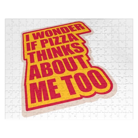 pizza thinks about me Jigsaw Puzzles