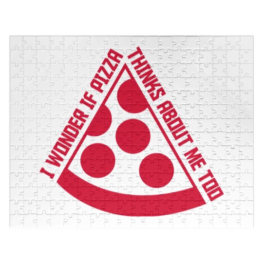 pizza thinks about me Jigsaw Puzzles