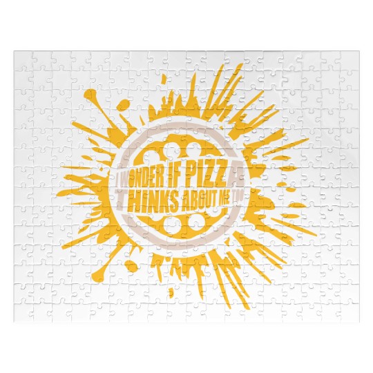 pizza thinks about me Jigsaw Puzzles