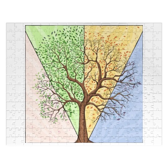Four Seasons Trees Jigsaw Puzzles