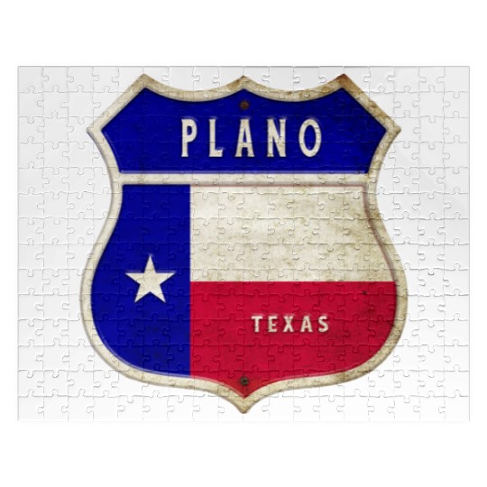 Plano Texas coat of arms flag design Jigsaw Puzzles