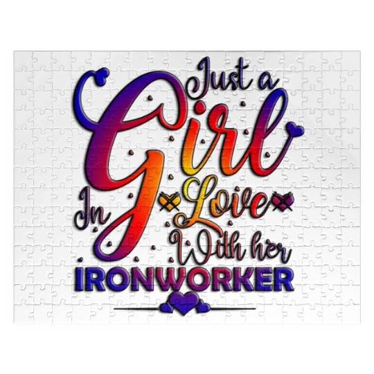 Just A Girl In Love With Her Ironworker Jigsaw Puzzles