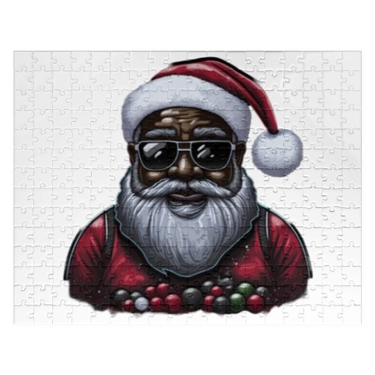 Black Santa, African American Santa Claus Jigsaw Puzzles