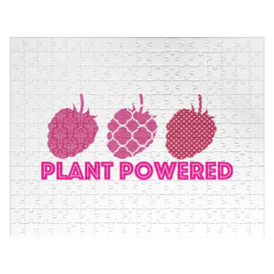 x27 Plant Powered x27 Vegan raspberry Jigsaw Puzzles