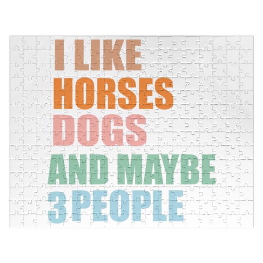 I like horses and dogs and maybe 3 people Classi Jigsaw Puzzles