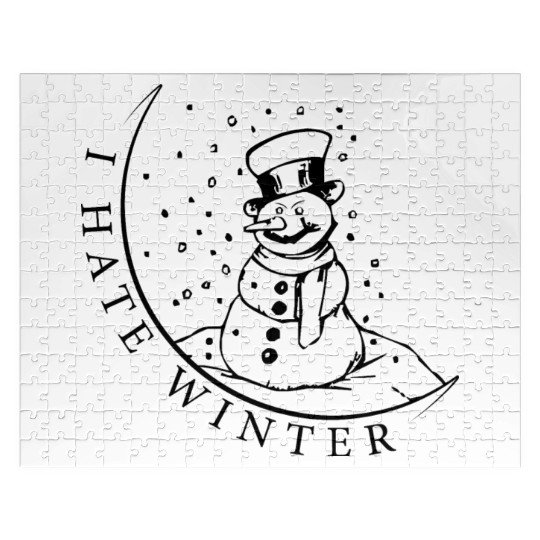 I Hate Winter, I Hate Snow And Cold Jigsaw Puzzles