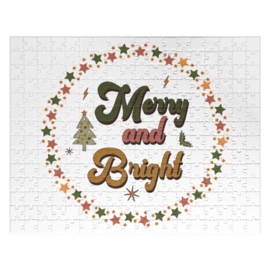 Merry And Bright Groovy Christmas Jigsaw Puzzles