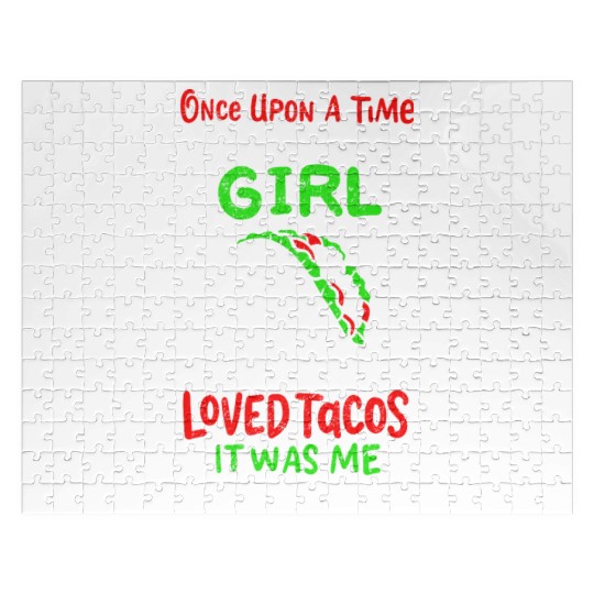Once Upon A Time Taco Girl Cinco de Mayo Mexican Jigsaw Puzzles