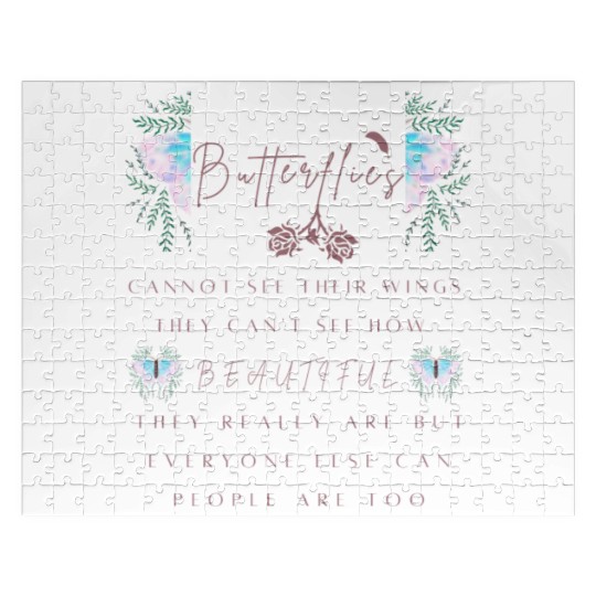 Inspire quote design from butterflies Jigsaw Puzzles