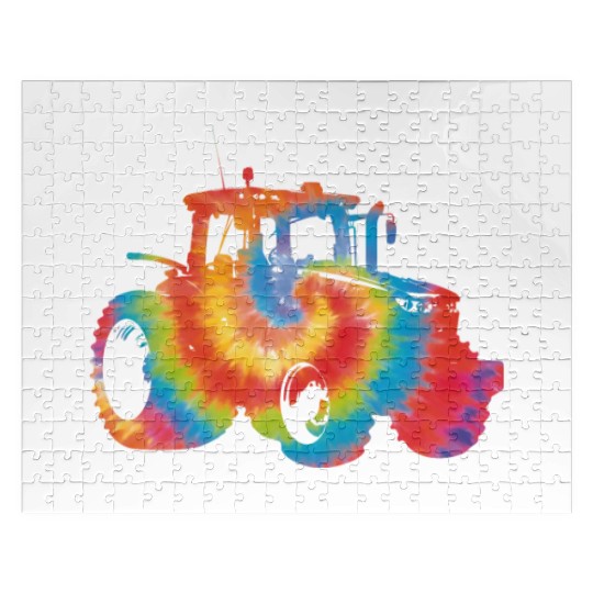 Farming Farmer Tie Dye 80s 90s Jigsaw Puzzles