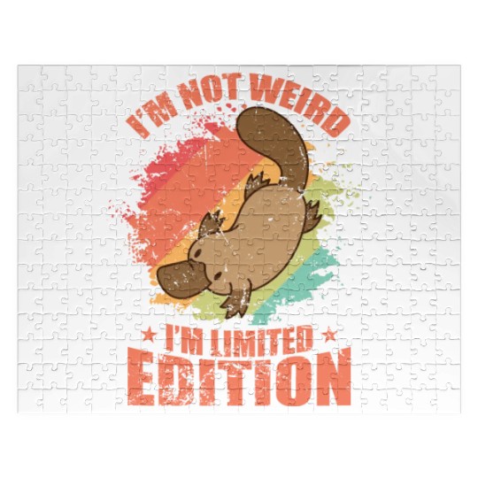 I'm not Weird I'm Limited Edition Platypus Jigsaw Puzzles