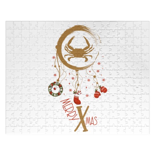 Winter dreamcatcher Christmas Crab Jigsaw Puzzles