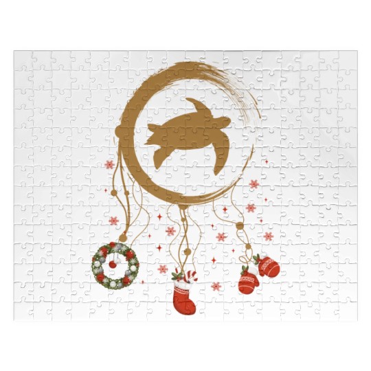 Winter dreamcatcher Christmas Sea turtle Jigsaw Puzzles