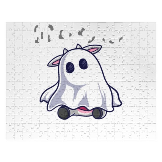 Halloween Moo, I Mean Boo Cow Farming Jigsaw Puzzles