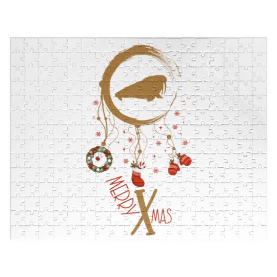 Winter dreamcatcher Christmas Walrus Jigsaw Puzzles