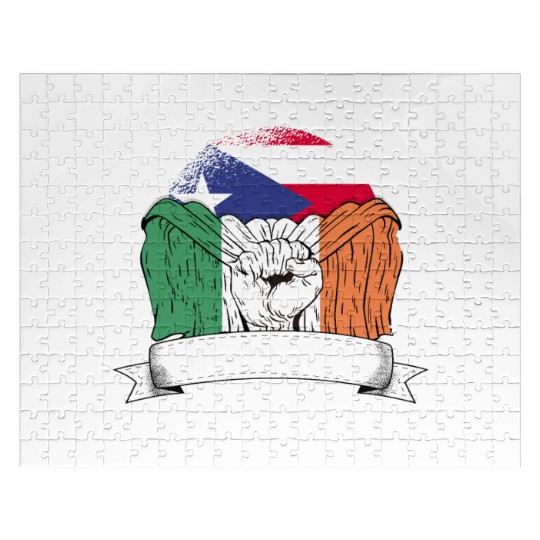 Puerto Rico Flag Ireland Grown Funny Humor Jigsaw Puzzles